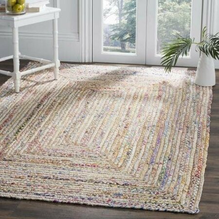 Safavieh Cape Cod Hand Woven Round Area Rug, Beige and Multi Color - 3 x 3 ft. CAP202B-3R